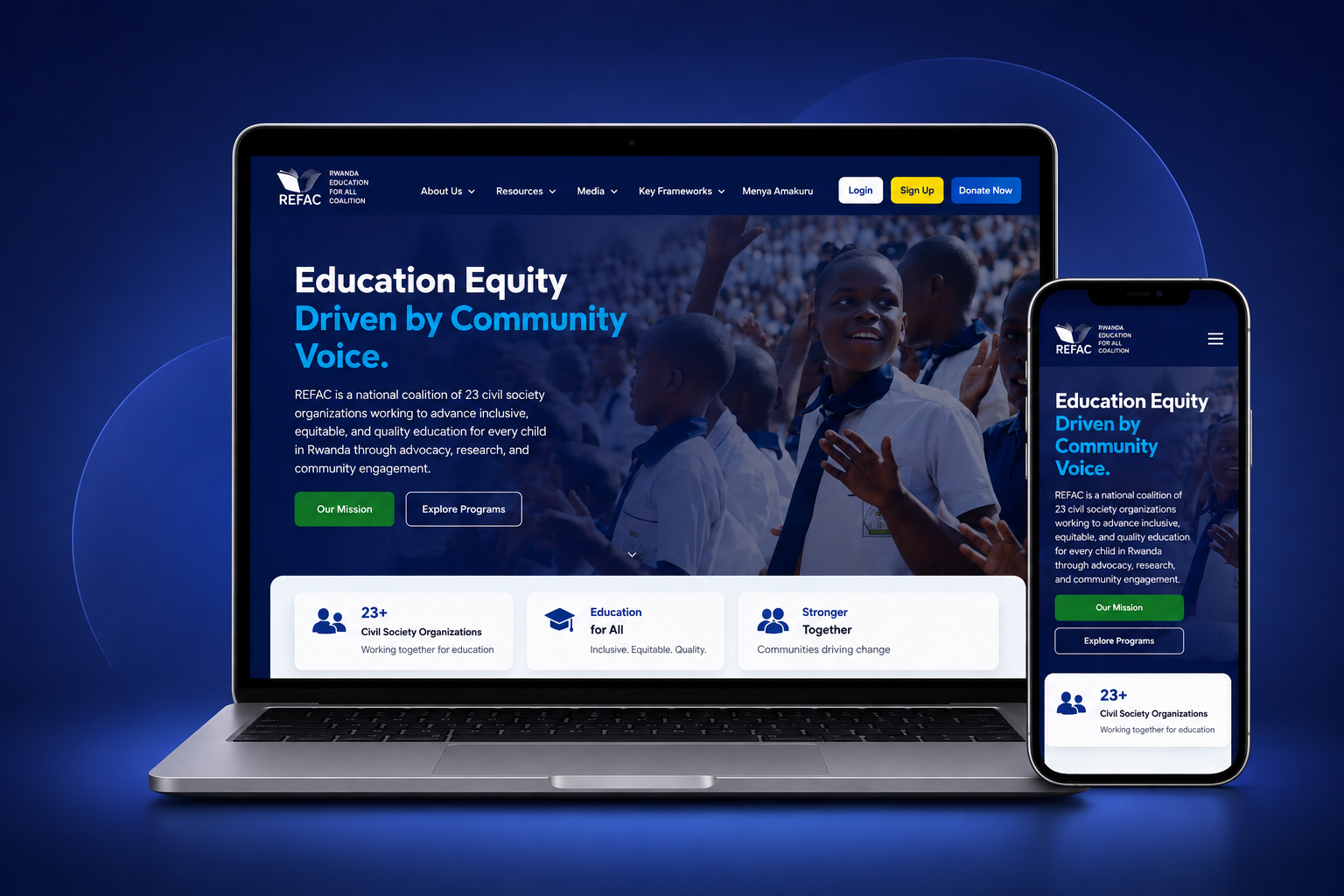 RWANDA EDUCATION FOR ALL COALITION (REFAC) project cover