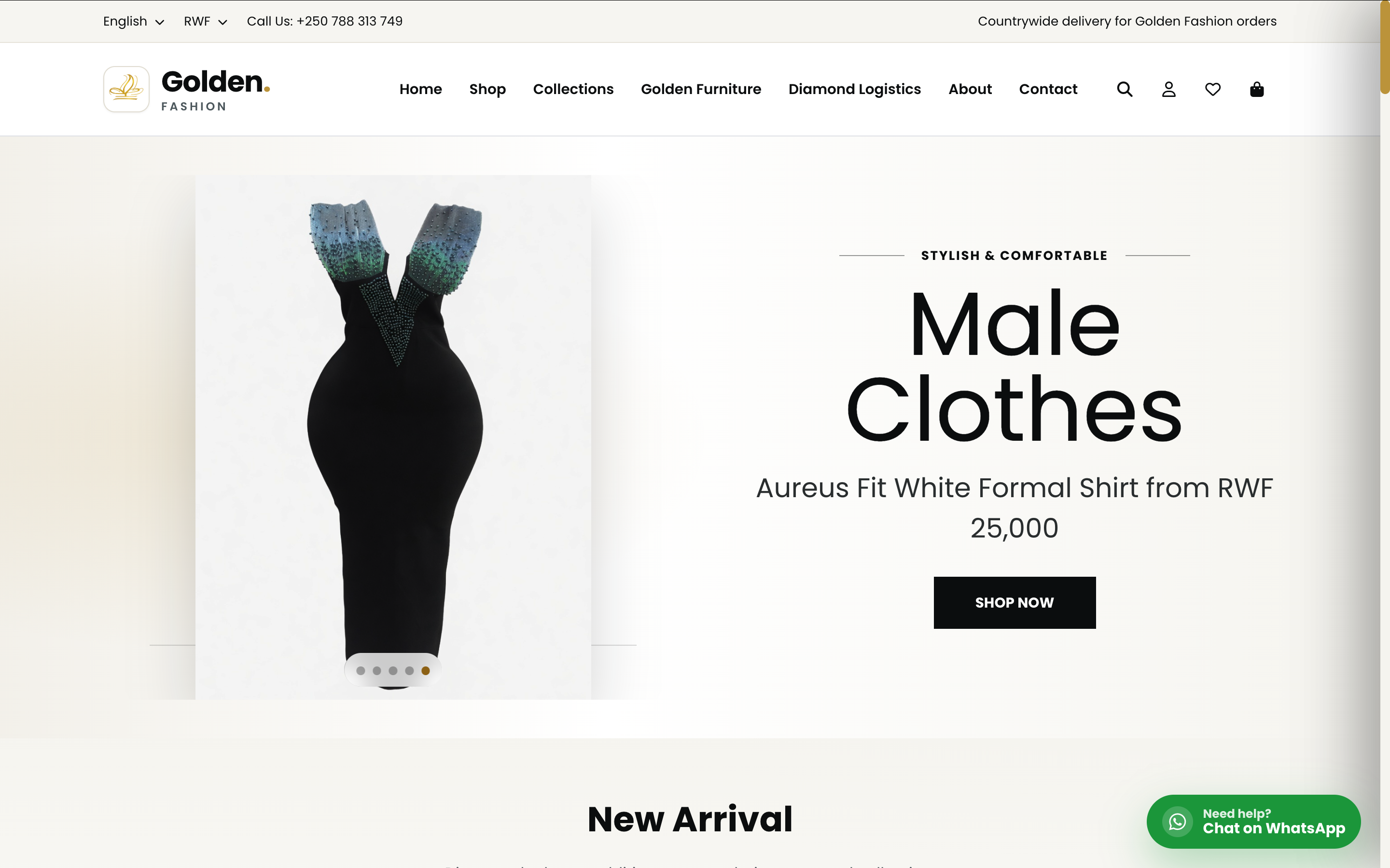 Golden Fashion E-Commerce Platform